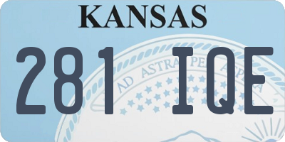 KS license plate 281IQE