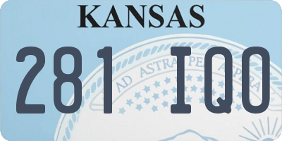 KS license plate 281IQO