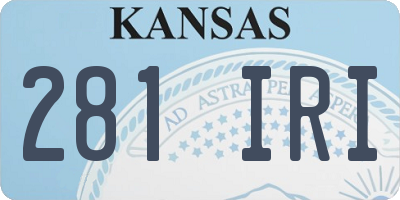 KS license plate 281IRI