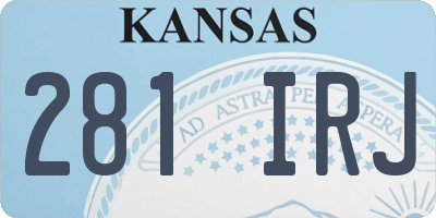 KS license plate 281IRJ