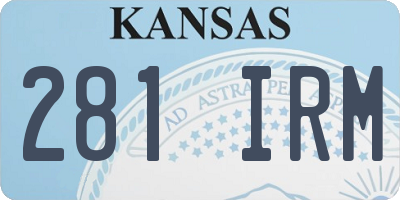 KS license plate 281IRM