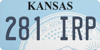 KS license plate 281IRP