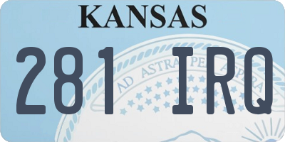 KS license plate 281IRQ