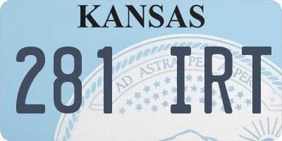 KS license plate 281IRT