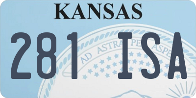 KS license plate 281ISA