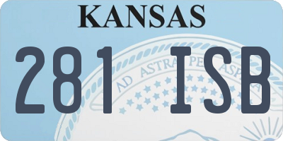 KS license plate 281ISB