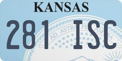 KS license plate 281ISC
