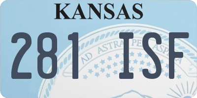 KS license plate 281ISF