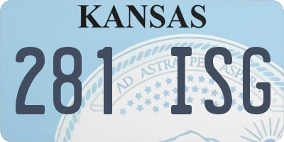 KS license plate 281ISG