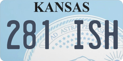 KS license plate 281ISH