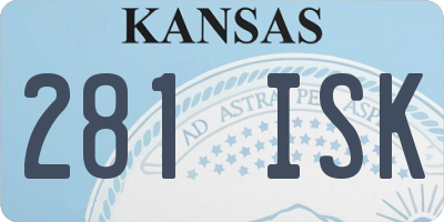 KS license plate 281ISK