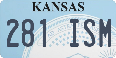 KS license plate 281ISM