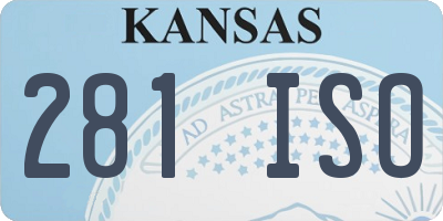 KS license plate 281ISO