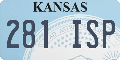 KS license plate 281ISP