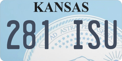 KS license plate 281ISU