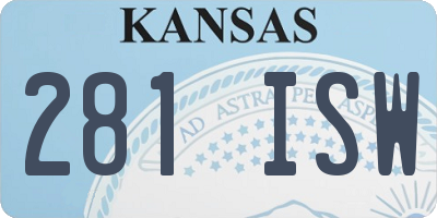KS license plate 281ISW