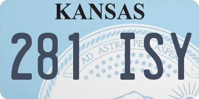 KS license plate 281ISY