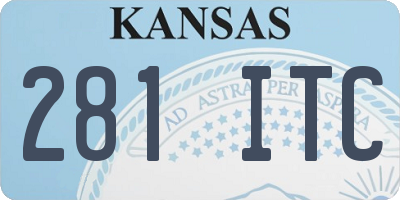 KS license plate 281ITC