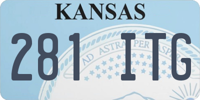 KS license plate 281ITG