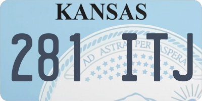 KS license plate 281ITJ