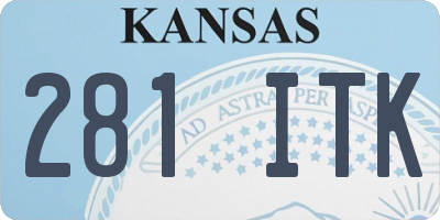 KS license plate 281ITK