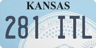 KS license plate 281ITL