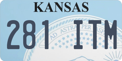 KS license plate 281ITM