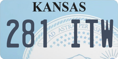 KS license plate 281ITW