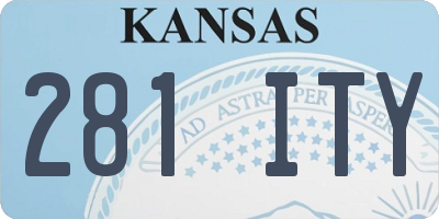 KS license plate 281ITY