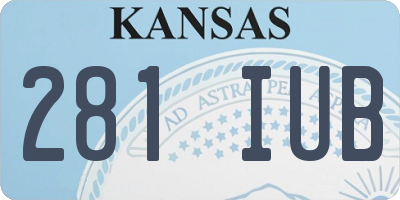 KS license plate 281IUB
