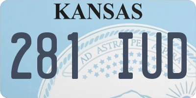 KS license plate 281IUD
