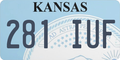 KS license plate 281IUF