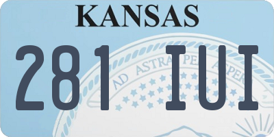 KS license plate 281IUI