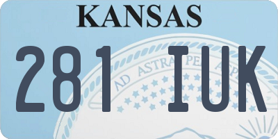 KS license plate 281IUK