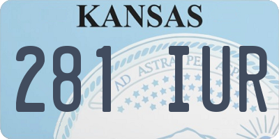 KS license plate 281IUR