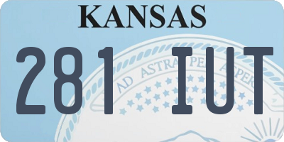 KS license plate 281IUT