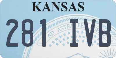 KS license plate 281IVB