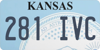 KS license plate 281IVC