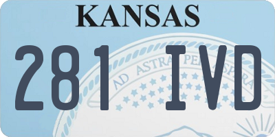 KS license plate 281IVD