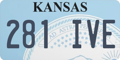KS license plate 281IVE