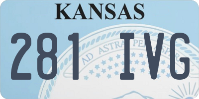 KS license plate 281IVG