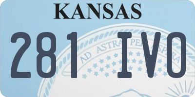 KS license plate 281IVO