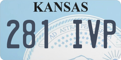 KS license plate 281IVP