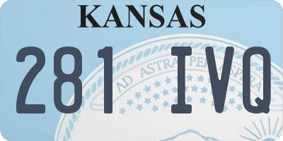 KS license plate 281IVQ