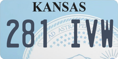 KS license plate 281IVW