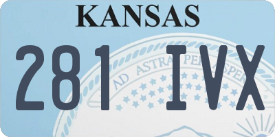 KS license plate 281IVX