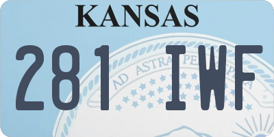KS license plate 281IWF