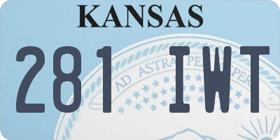KS license plate 281IWT