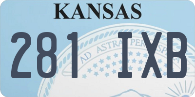 KS license plate 281IXB