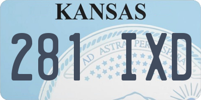 KS license plate 281IXD